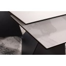 Стол обеденный SIGNAL PETERSON Ceramic Statuario Venato белый/черный мат 160-240/90